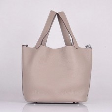 Hermes Picotin Lock Bags In Grey Leather