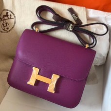 Hermes Mini Constance 18cm Cyclamen Epsom Bags