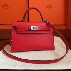 Hermes Red Swift Kelly Mini II 20cm Handmade Bags