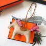 Hermes Rodeo Horse Bags Charm In Beige/Camarel/Pink Leather