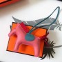 Hermes Rodeo Horse Bags Charm In Pink/Blue/Red Leather