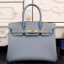 Hermes Birkin 30cm 35cm Bags In Blue Lin Epsom Leather