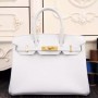 Hermes Birkin 30cm 35cm Bags In White Epsom Leather