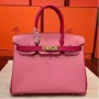 Hermes Pink Espom Horseshoe Brikin 30cm Handmade Bags